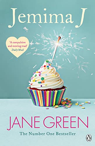 Book cover: "Jemima J" by Jane Green, featuring a colorful cupcake.