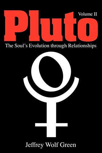 Book cover with red title Pluto, white subtitle, and large white Pluto astrological symbol.