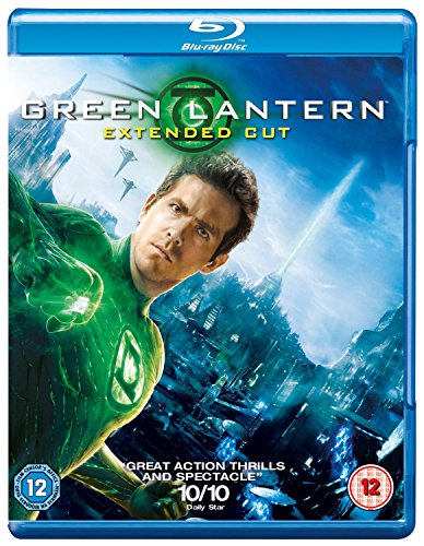 Green Lantern Blu-ray case featuring Ryan Reynolds in costume, extended cut.
