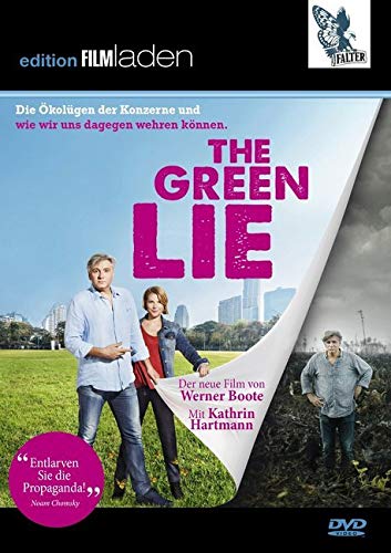 DVD cover for "The Green Lie" featuring three people in outdoor settings.