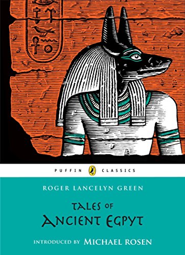 Book cover: “Tales of Ancient Egypt” featuring Anubis illustration.