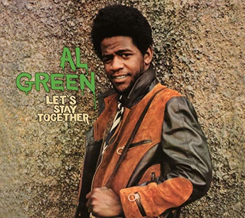 Al Green album cover, portrait of a man in a brown jacket.
