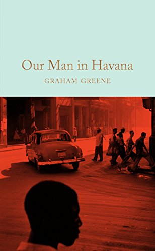 Book cover for Our Man in Havana by Graham Greene featuring a red-toned street.