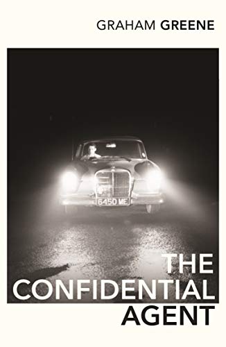 Book cover: dark image of a car in headlights, text "The Confidential Agent".
