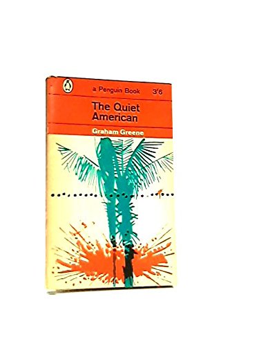"Book cover of 'The Quiet American' by Graham Greene, showing a shadowy figure."