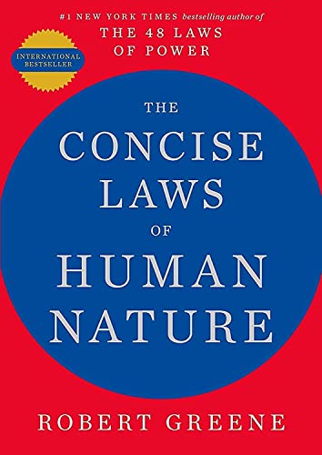 Red book cover with white text: "The Concise Laws of Human Nature.