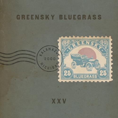 Greensky Bluegrass “XXV” CD cover with vintage postage stamp design.
