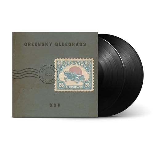 Greensky Bluegrass "XXV" vinyl record with vintage postage stamp design.