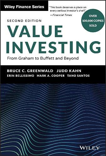 Book cover: “Value Investing” by Greenwald, Kahn, Bellissimo, Cooper, Santos.
