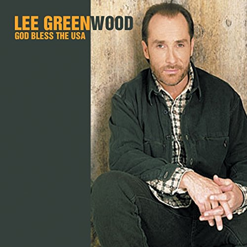 Lee Greenwood portrait on CD cover for “God Bless America.”