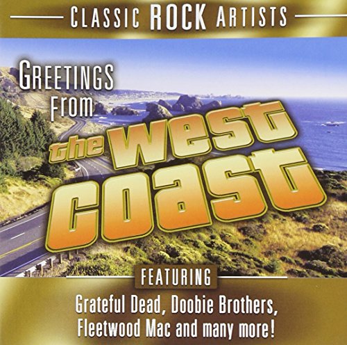 CD cover for “Greetings From The West Coast” featuring coastal scenery.