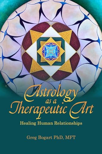 Book cover with astrological symbol and title “Astrology as a Therapeutic Art.”