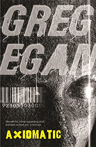 Book cover with Greg Egan in large text over a textured dark metallic background.