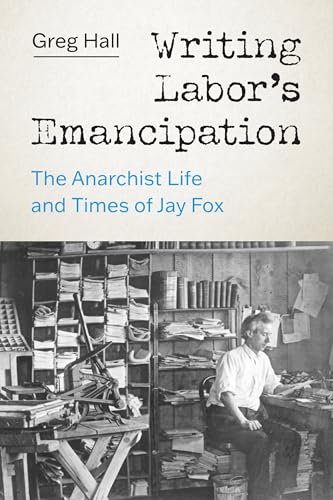 Book cover featuring a historical photo of a man at a printing press.