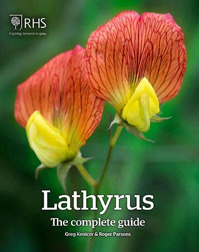 Book cover featuring close-up of vibrant red and yellow sweet pea flowers.