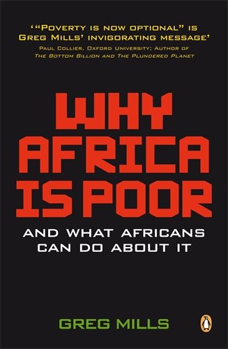 Book cover with red title: "Why Africa is Poor" by Greg Mills.