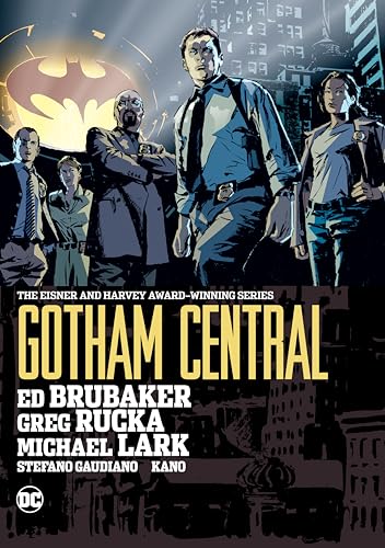 Gotham Central Omnibus cover: police and Batman silhouette against city skyline.