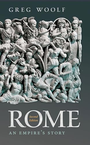 Book cover: “Rome: An Empire’s Story” featuring a detailed Roman relief sculpture.