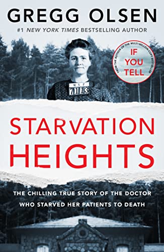 Book cover: "Starvation Heights" featuring a portrait of a woman and a building.