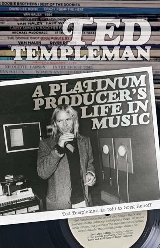 Book cover featuring music producer Ted Templeman, with vinyl records.