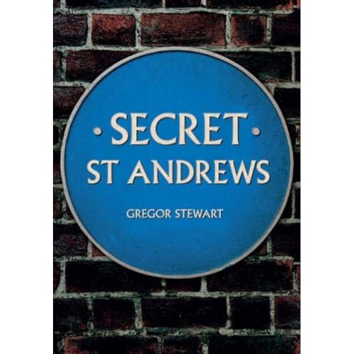 Blue circular book cover with white text on a brick wall.