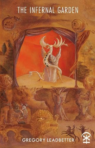 Book cover: fantastical painting of a creature with antlers and animals.