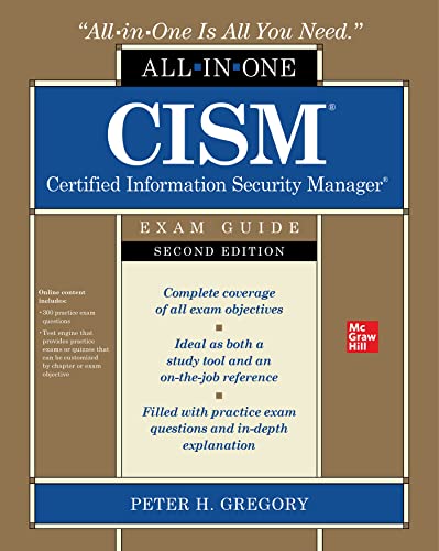 Book cover for "CISM Certified Information Security Manager" exam guide, second edition.