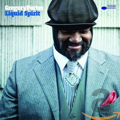 Gregory Porter’s “Liquid Spirit” CD cover featuring a portrait of the artist.
