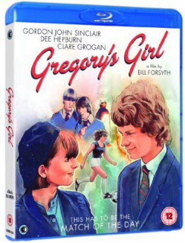 "Blu-ray case for 'Gregory's Girl' with cartoon teenagers and soccer players on the cover."