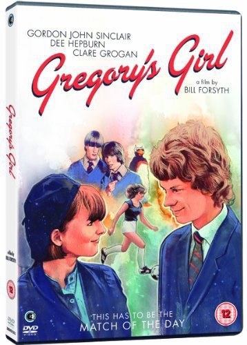 DVD cover for "Gregory's Girl" featuring teenagers and a football scene.