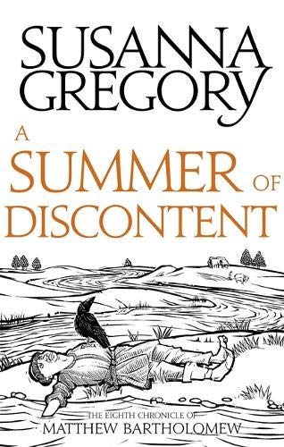 Book cover with black and white illustration of a person lying down with a crow.