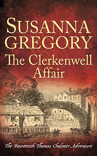 Book cover with red background featuring an ink sketch of a river and bridge.