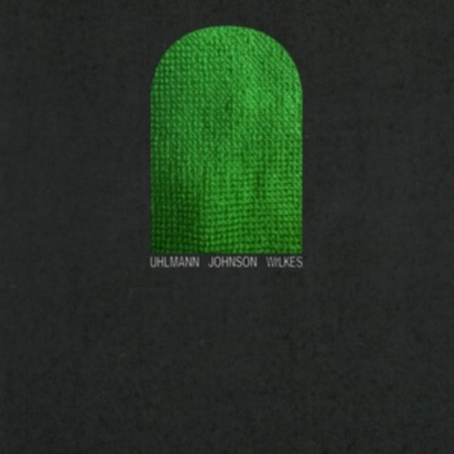 Dark album cover with a textured green arch and band name text.