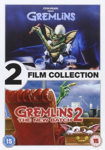 DVD cover for "Gremlins" and "Gremlins 2" featuring mischievous gremlin characters.
