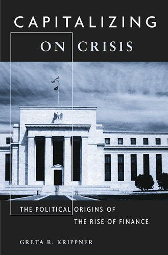 Book cover: "Capitalizing on Crisis" with a neoclassical building image.