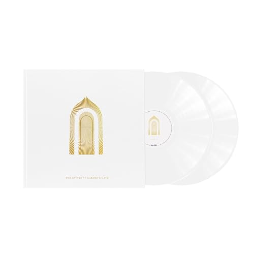 Greta Van Fleet vinyl record with white cover and translucent disc.