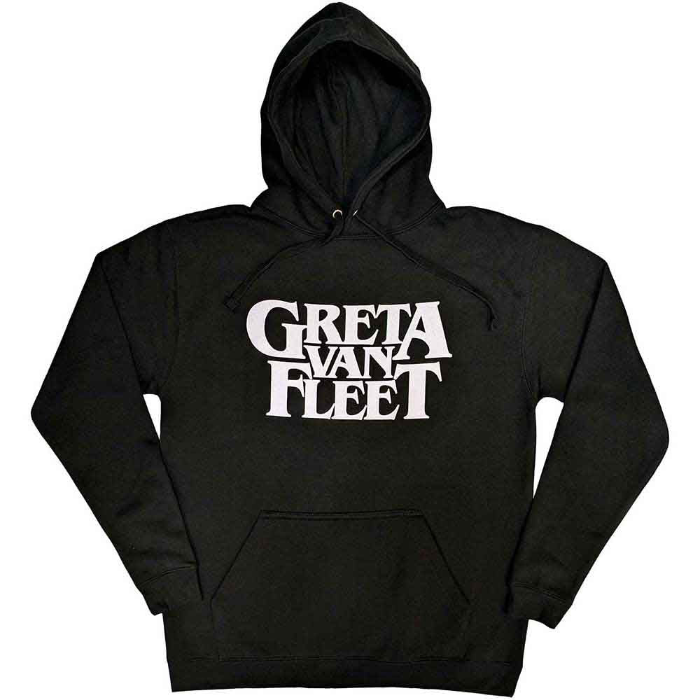 Dark pullover hoodie with Greta Van Fleet logo, size XX-Large.