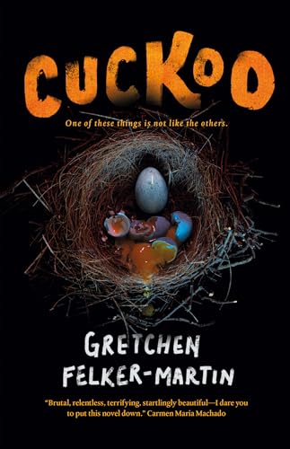Book cover: "Cuckoo" with a bird's nest containing cracked and whole eggs.