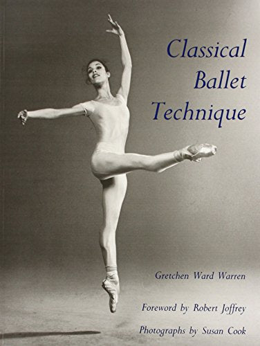 Ballet dancer in mid-air on book cover, “Classical Ballet Technique.”