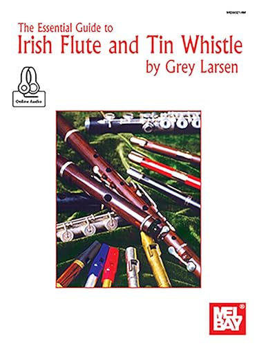 Book cover featuring Irish flutes and tin whistles, titled "Essential Guide".