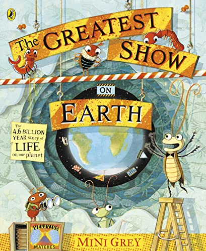 Book cover with illustrated insects and a globe depicting Earth’s history.