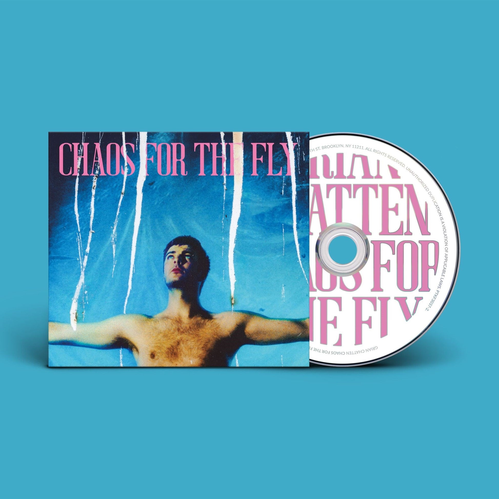 CD case for Grian Chatten’s “Chaos For The Fly” with a portrait.