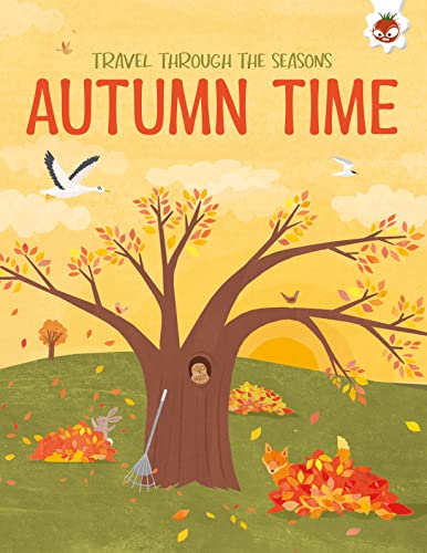 Book cover depicting an autumn scene with a tree, animals, and child.