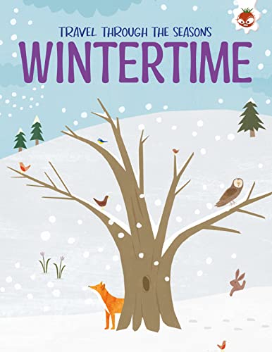 Book cover: snowy winter scene with trees, birds, and a fox.