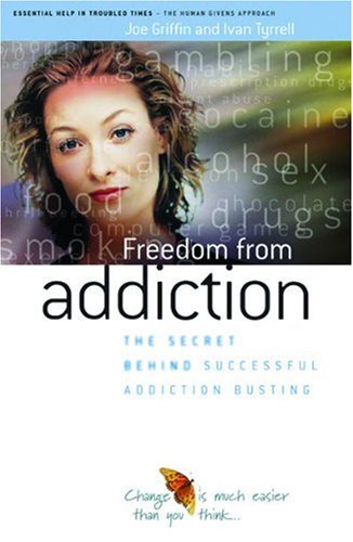 Book cover with person breaking free from chains, conveying overcoming addiction, with calm background.