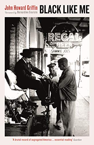 Black and white book cover showing a man getting a shoe shine on a street.