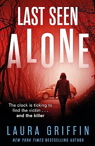 Book cover: woman walking towards a car in a dark, misty forest.