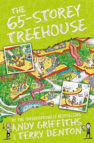 Book cover depicting a wildly illustrated, multi-level treehouse with children.