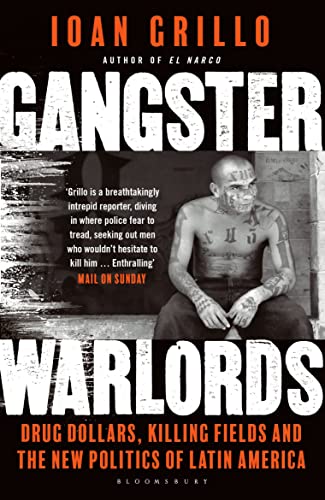 Book cover: "Gangster Warlords" with a portrait of a tattooed man.