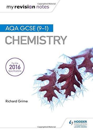 A textbook cover with a leaf illustration, titled 'AQA GCSE Chemistry' on a white background.